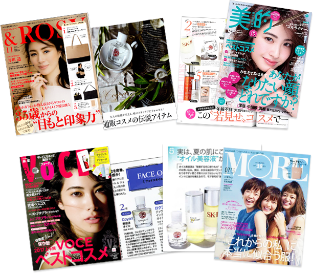 &Rosy、美的、MOREなど多数の雑誌