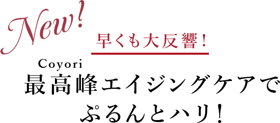 最高峰エイジングケアでぷるんとハリ！