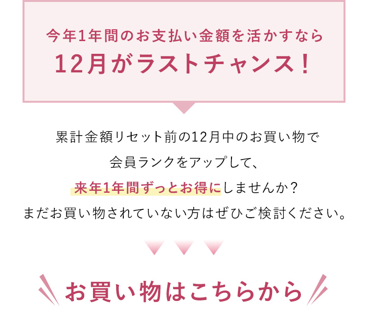 今年1年間のお支払い金額を活かすなら12月がラストチャンス！